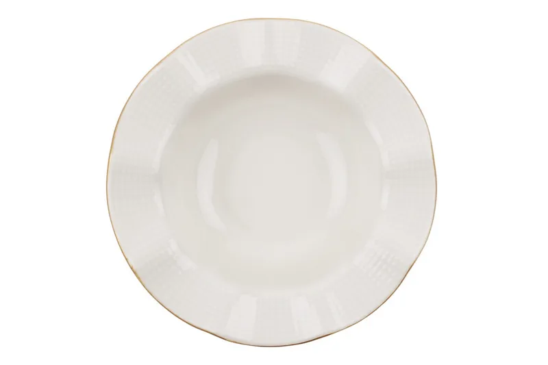 Adine Middagsservis 24 Delar Porslin - Creme/Guld - Hushåll - Servering & Dukning - Tallrikar & skålar