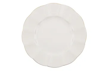 Adine Middagsservis 24 Delar Porslin - Creme/Guld - Hushåll - Servering & Dukning - Tallrikar & skålar