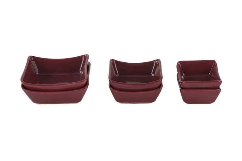 Assietter - Mörklila - Hushåll - Servering & Dukning - Tallrikar & skålar - Fyrkantiga tallrikar