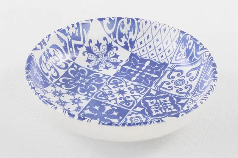 Assietter, Vit/Mörkblå