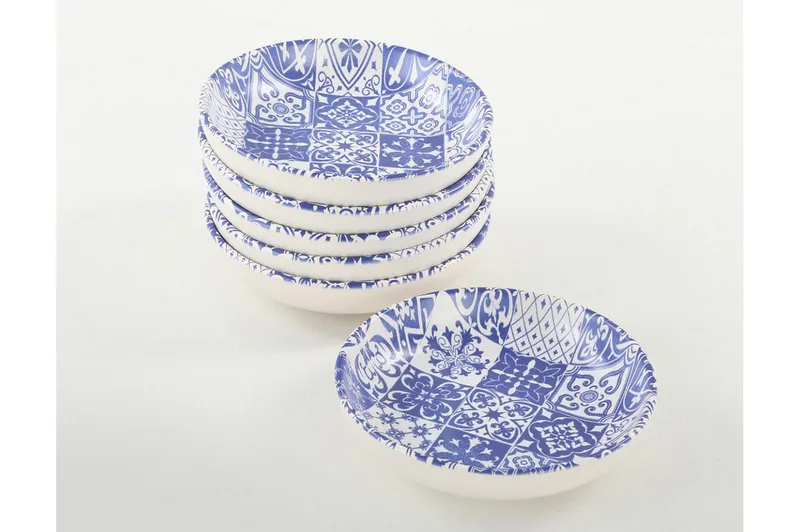 Assietter - Vit/Mörkblå - Hushåll - Servering & Dukning - Tallrikar & skålar - Assietter