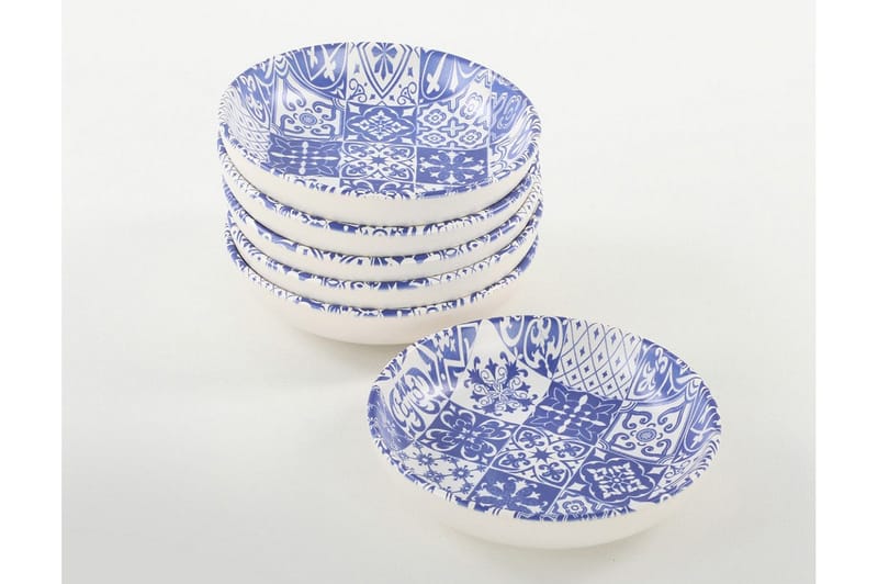 Assietter - Vit/Mörkblå - Hushåll - Servering & Dukning - Tallrikar & skålar - Assietter