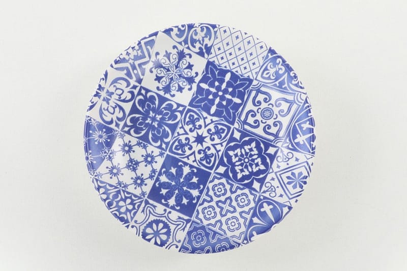 Assietter - Vit/Mörkblå - Hushåll - Servering & Dukning - Tallrikar & skålar - Assietter