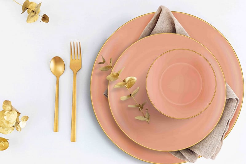 Kesri Servis - Rosa - Hushåll - Servering & Dukning - Tallrikar & skålar