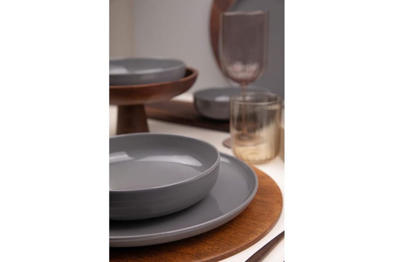 Middagset (12 delar) Athodna Antracit - Antracit - Hushåll - Servering & Dukning - Tallrikar & skålar - Serviser & tallrikar set