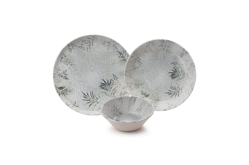 Middagset (18 delar) Haruka Vit / Antracit, Vit/Antracit