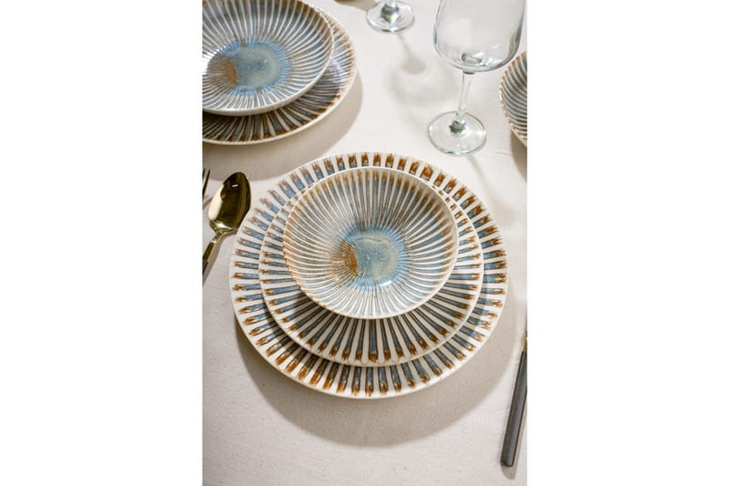 Middagset (24 delar) Harrowen Multicolor - Multifärgad - Hushåll - Servering & Dukning - Tallrikar & skålar - Serviser & tallrikar set