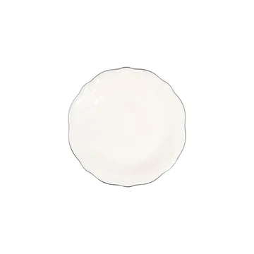 Platin Middagsservis (24 delar) 32x36x41 cm - Vit/silver - Hushåll - Servering & Dukning - Tallrikar & skålar
