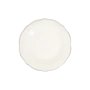 Platin Middagsservis (24 delar) 32x36x41 cm - Vit/silver - Hushåll - Servering & Dukning - Tallrikar & skålar