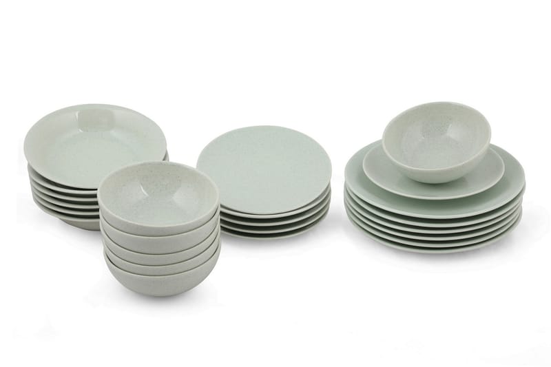 Tallriksset 24-pack - Grön - Hushåll - Servering & Dukning - Tallrikar & skålar - Serviser & tallrikar set