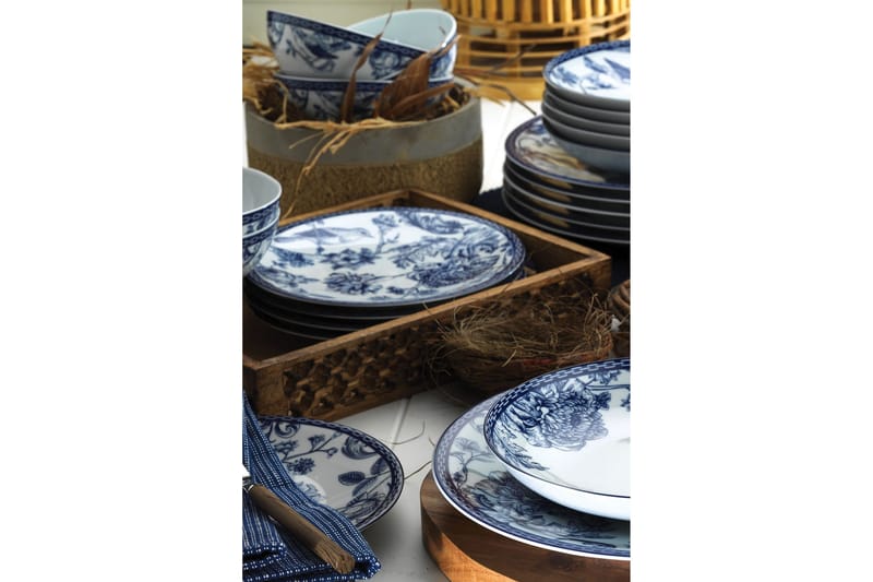 Tallriksset 24-pack - Blå/Vit - Hushåll - Servering & Dukning - Tallrikar & skålar - Serviser & tallrikar set