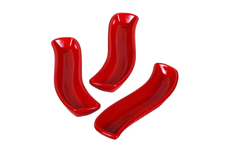 Tallriksset 3-pack - Röd - Hushåll - Servering & Dukning - Tallrikar & skålar - Serviser & tallrikar set