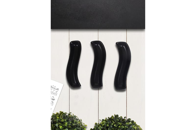 Tallriksset 3-pack - Svart - Hushåll - Servering & Dukning - Tallrikar & skålar - Serviser & tallrikar set