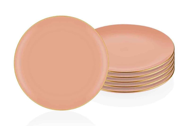 Tallriksset 6-pack - Laxrosa - Hushåll - Servering & Dukning - Tallrikar & skålar - Serviser & tallrikar set