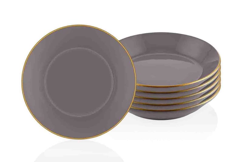 Tallriksset 6-pack - Grå - Hushåll - Servering & Dukning - Tallrikar & skålar - Serviser & tallrikar set