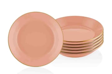 Tallriksset 6-pack - Laxrosa - Hushåll - Servering & Dukning - Tallrikar & skålar