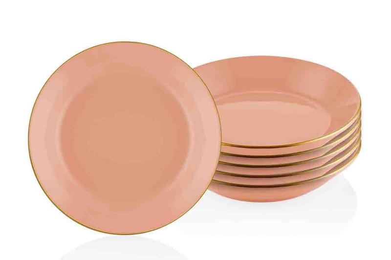 Tallriksset 6-pack - Laxrosa - Hushåll - Servering & Dukning - Tallrikar & skålar - Serviser & tallrikar set
