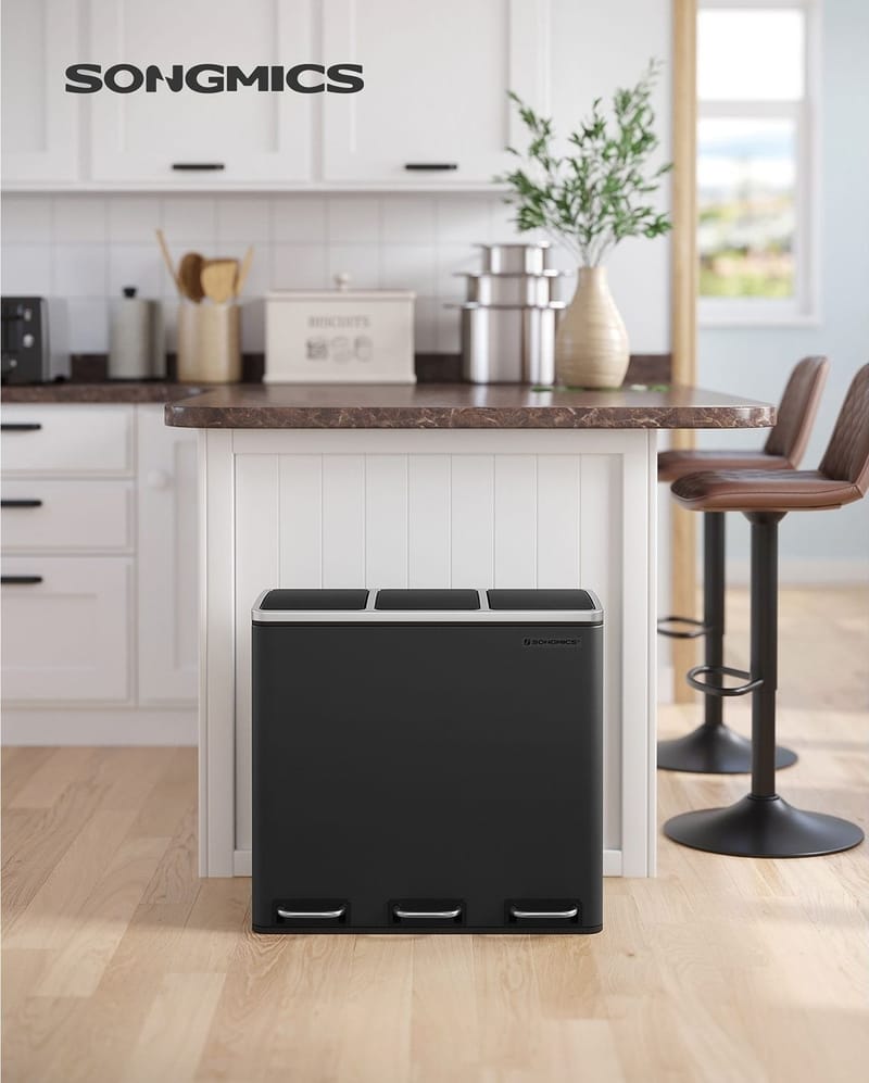 Daloa soptunna 54 l - Svart, Svart