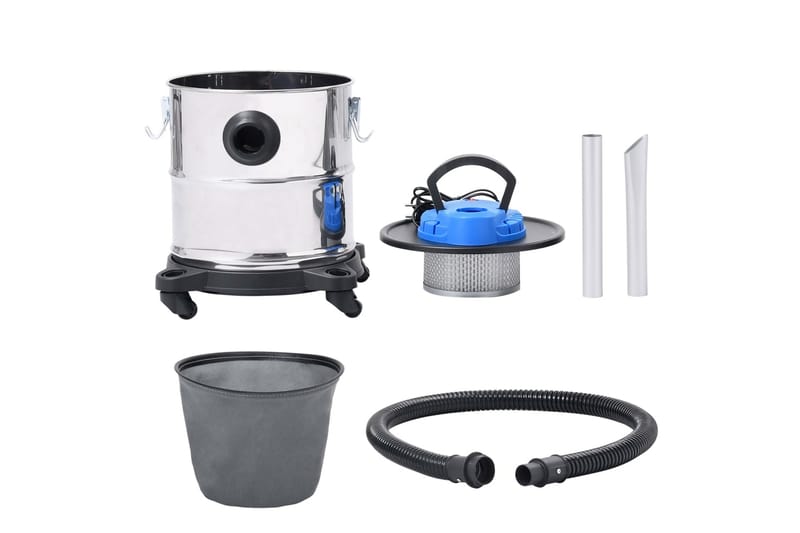 Asksug med HEPA-filter 1200 W 20 L rostfritt stål - Silver - Hushåll - Städ & klädvård - Dammsugare
