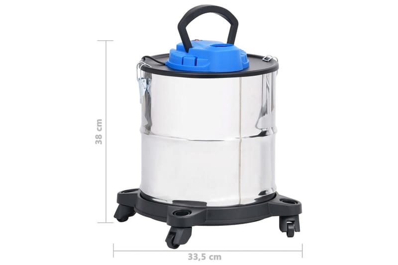 Asksug med HEPA-filter 1200 W 20 L rostfritt stål - Silver - Hushåll - Städ & klädvård - Dammsugare