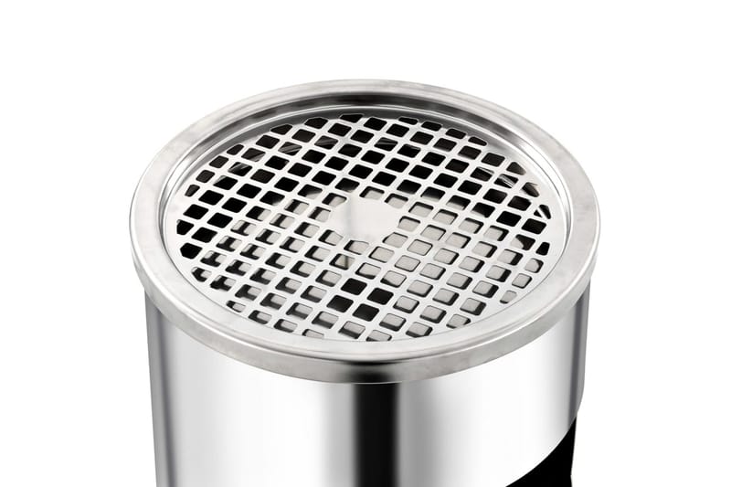 Askfat/soptunna 30 L rostfritt stål - Silver - Soptunna & avfallskärl