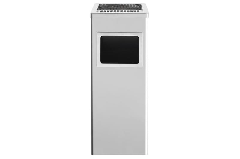 Askfat/soptunna 36 L rostfritt stål - Silver - Hushåll - Städ & klädvård - Källsortering & avfallshantering