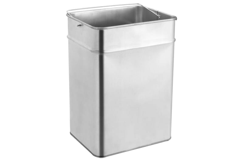 Askfat/soptunna 45 L stål svart - Svart - Hushåll - Städ & klädvård - Källsortering & avfallshantering