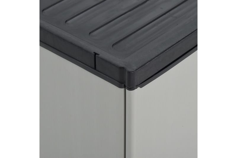 beBasic Trädgårdsavfallsskåp grå och svart 68x40x85 cm PP - Grey - Hushåll - Städ & klädvård - Källsortering & avfallshantering