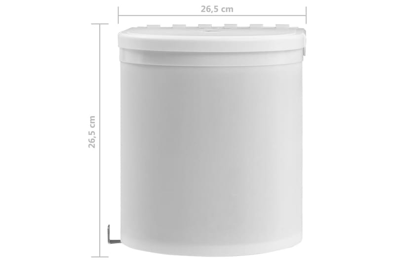 Inbyggd sophink plast 8 L - Vit - Hushåll - Städ & klädvård - Källsortering & avfallshantering