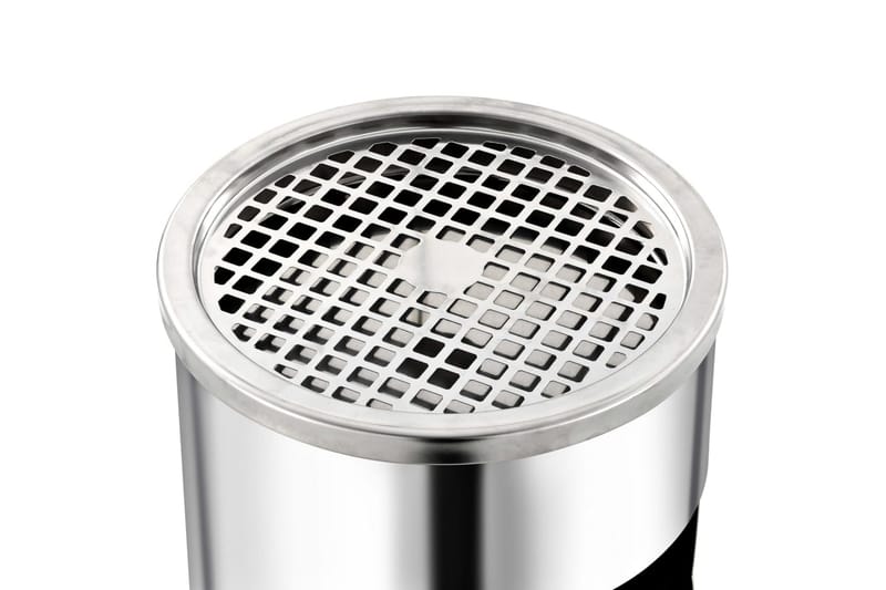 Askfat/soptunna 30 L rostfritt stål - Silver - Hushåll - Städ & klädvård - Källsortering & avfallshantering