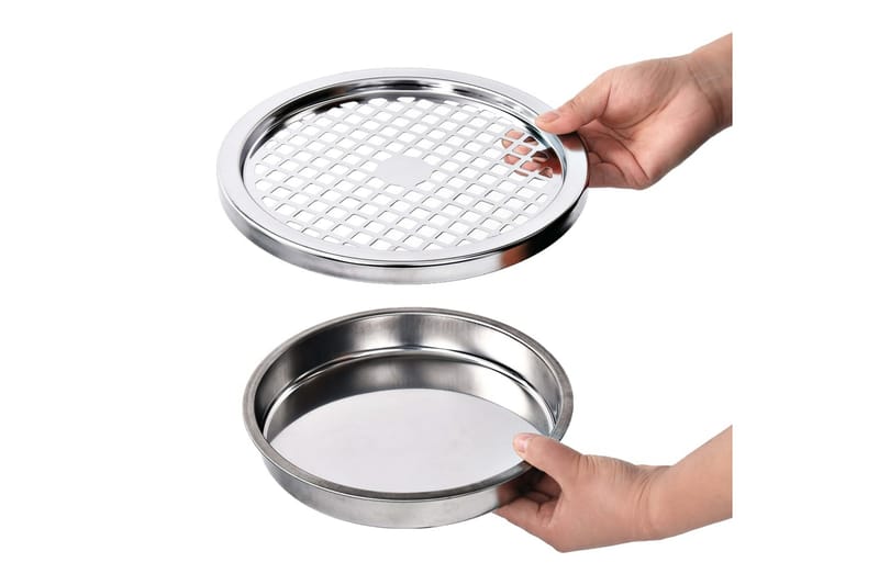 Askfat/soptunna 30 L rostfritt stål - Silver - Hushåll - Städ & klädvård - Källsortering & avfallshantering
