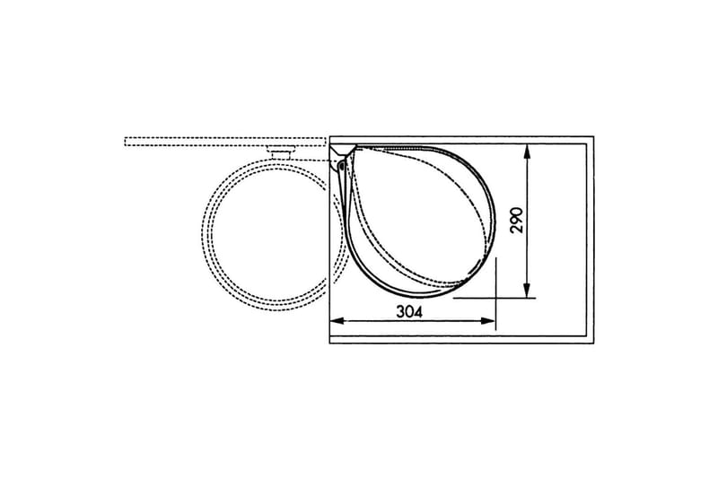 Hailo Sophink för skåp Compact-Box strl M 15 L vit 3555-001 - Soptunna & avfallskärl