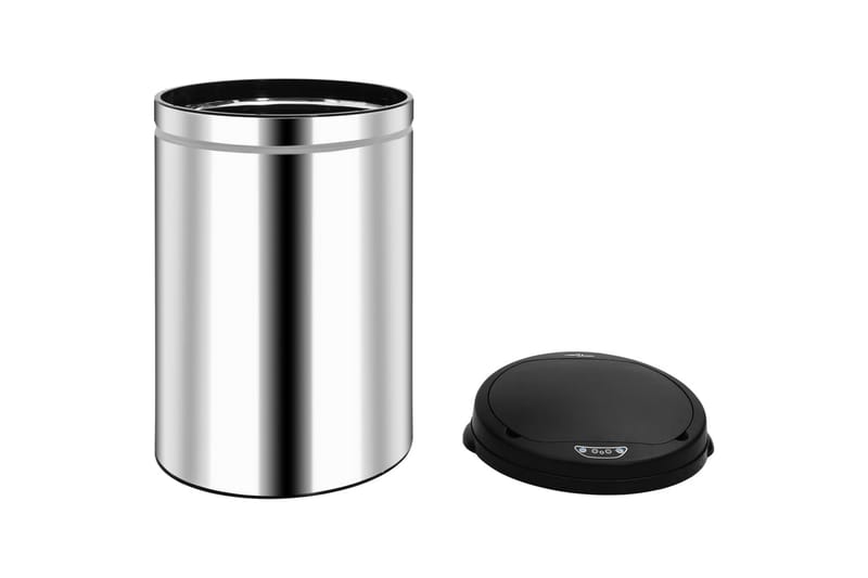 Soptunna med automatisk sensor 30 L rostfritt stål - Silver - Hushåll - Städ & klädvård - Källsortering & avfallshantering