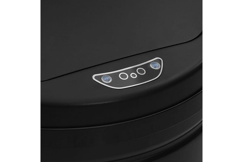 Soptunna med automatisk sensor 50 L kolstål svart - Svart - Hushåll - Städ & klädvård - Källsortering & avfallshantering