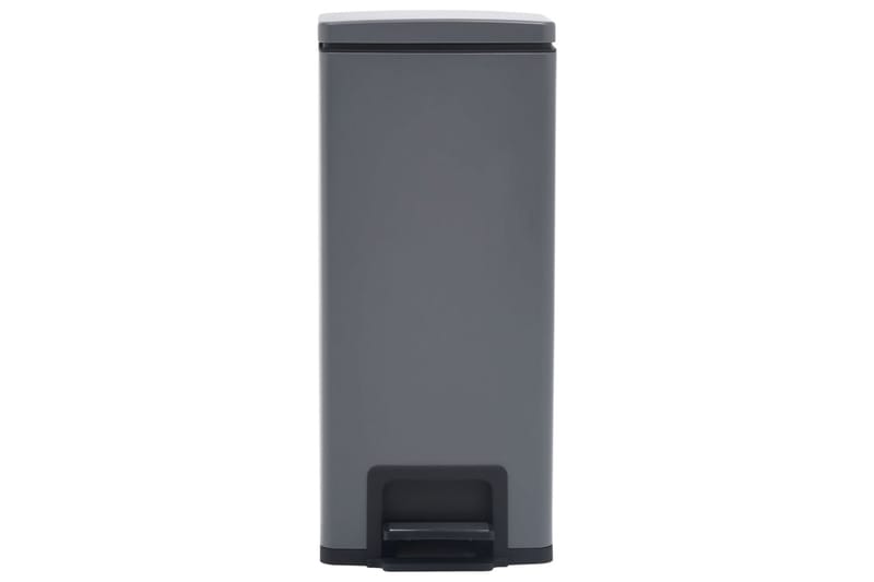 Soptunna med pedal anti-fingeravtryck 30 L grå rostfritt stå - Grå - Hushåll - Städ & klädvård - Källsortering & avfallshantering
