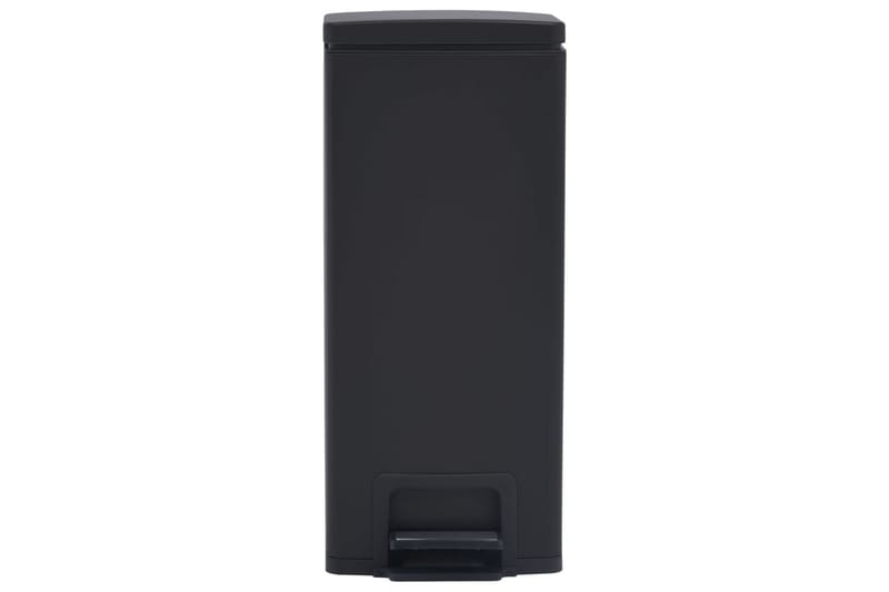 Soptunna med pedal anti-fingeravtryck 30 L svart rostfritt s - Svart - Hushåll - Städ & klädvård - Källsortering & avfallshantering