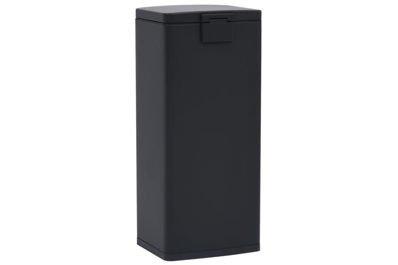 Soptunna med pedal anti-fingeravtryck 30 L svart rostfritt s - Svart - Hushåll - Städ & klädvård - Källsortering & avfallshantering