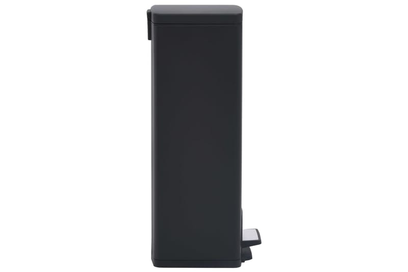 Soptunna med pedal anti-fingeravtryck 30 L svart rostfritt s - Svart - Hushåll - Städ & klädvård - Källsortering & avfallshantering