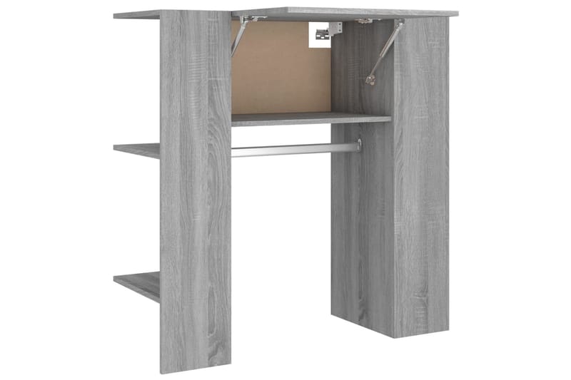 beBasic Hallskåp grå sonoma 97,5x37x99 cm konstruerat trä - Grey - Klädställning - Vädringsställ - Klädhängare
