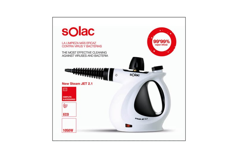 Ångtvätt Solac Steam Jet 2.1 1050W - Vit - Hushåll - Städ & klädvård - Städredskap & städprodukter - Ångtvätt