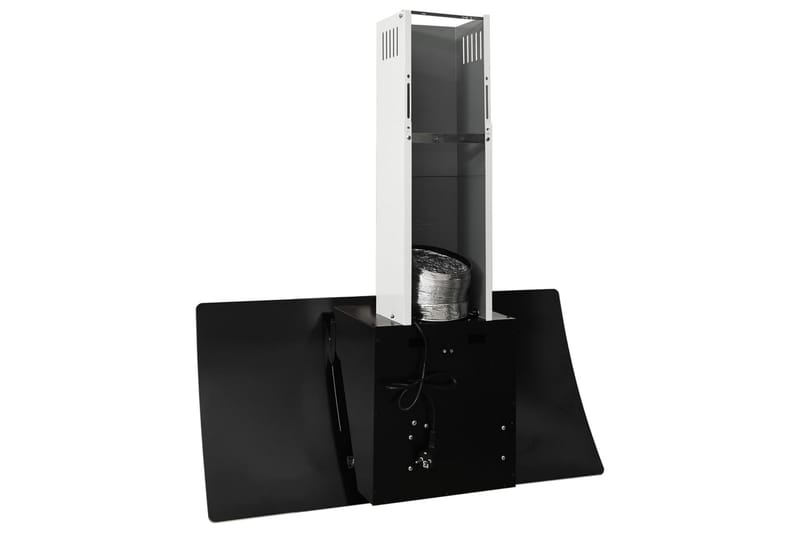 Köksfläkt 90 cm stål och härdat glas svart - Svart - Hushåll - Vitvaror - Köksfläkt & spisfläkt - Vägghängd köksfläkt
