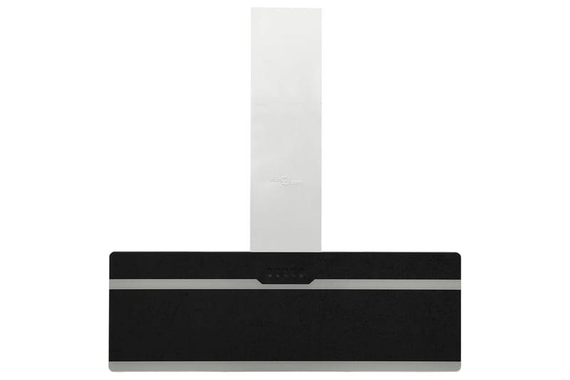 Köksfläkt 90 cm stål och härdat glas svart - Svart - Hushåll - Vitvaror - Köksfläkt & spisfläkt - Vägghängd köksfläkt
