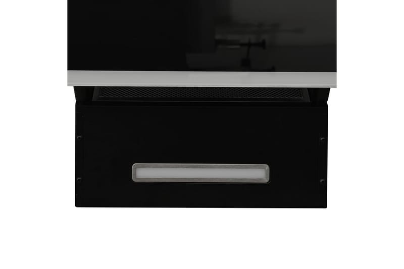 Köksfläkt 90 cm stål och härdat glas svart - Svart - Hushåll - Vitvaror - Köksfläkt & spisfläkt - Vägghängd köksfläkt