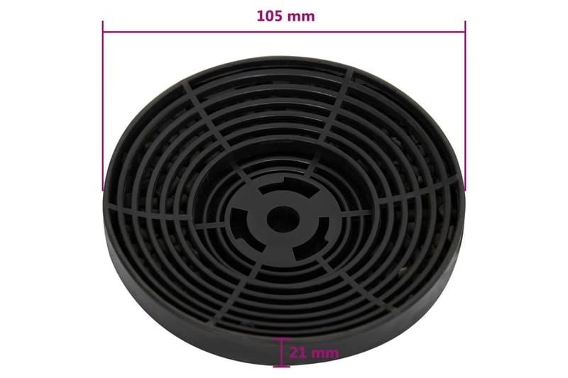 Kolfilter 2 st 105x21 mm - Hushåll - Vitvaror - Köksfläkt & spisfläkt - Tillbehör köksfläkt & spisfläkt - Köksfläkt kolfilter