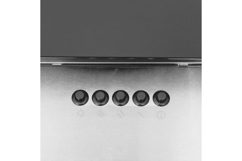 Köksfläkt 60 cm rostfritt stål och härdat glas silver - Silver - Vägghängd köksfläkt