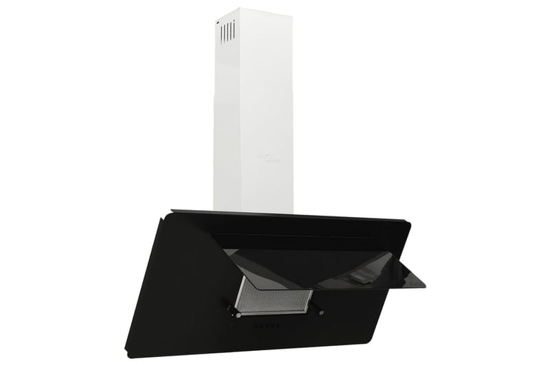 Köksfläkt 90 cm rostfritt stål och härdat glas svart - Svart - Hushåll - Vitvaror - Köksfläkt & spisfläkt - Vägghängd köksfläkt