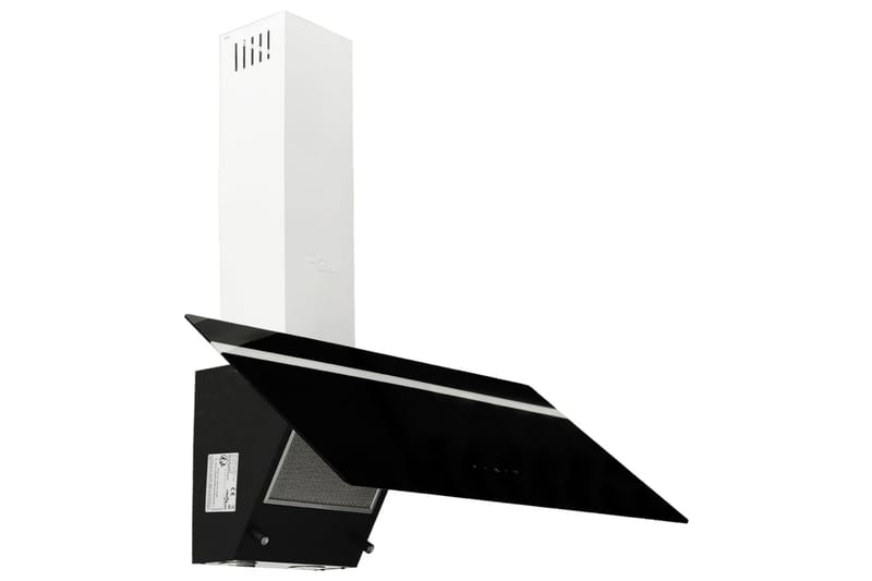Köksfläkt 90 cm stål och härdat glas svart - Svart - Hushåll - Vitvaror - Köksfläkt & spisfläkt - Vägghängd köksfläkt