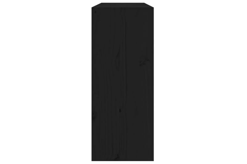 beBasic Vinskåp svart 62x25x62 cm massiv furu - Black - Förvaring - Hylla - Förvaringshylla - Vinställ & vinhylla