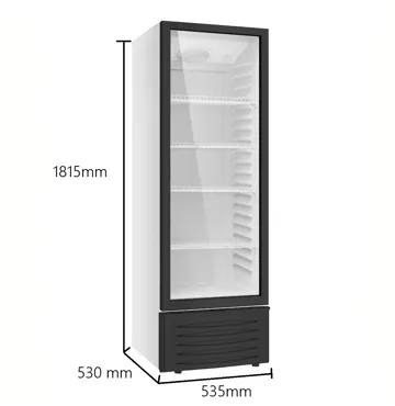 Displaykyl 262L | Energieffektiv & låsbar dryckeskyl | LED-belysning - Svart/Vit - Hushåll - Vitvaror - Kyl och frys - Kylskåp - Fristående kylskåp