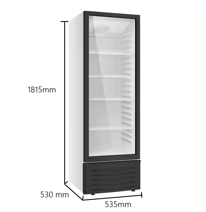 Displaykyl 262L | Energieffektiv & låsbar dryckeskyl | LED-belysning - Svart/Vit - Hushåll - Vitvaror - Kyl och frys - Kylskåp - Fristående kylskåp